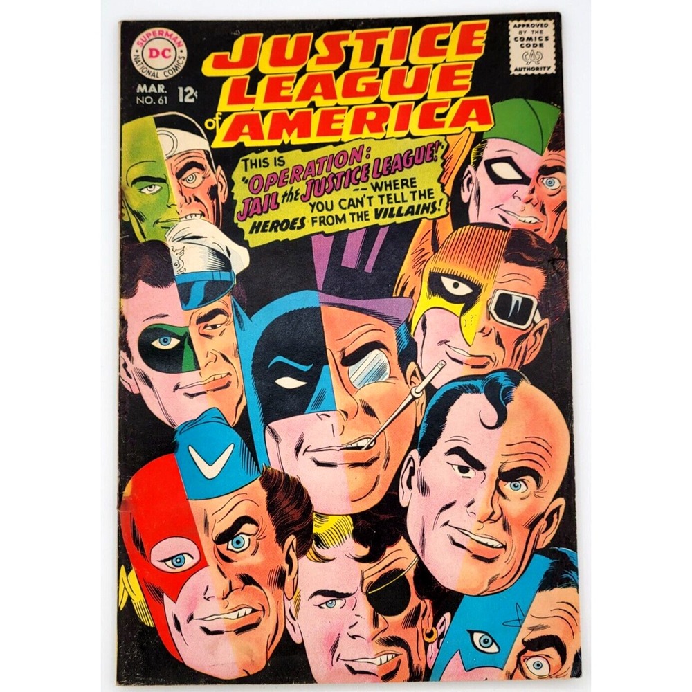 JUSTICE LEAGUE OF AMERICA #61 (1968) / FN- / SUPERMAN WONDER WOMAN FLASH BATGIRL
